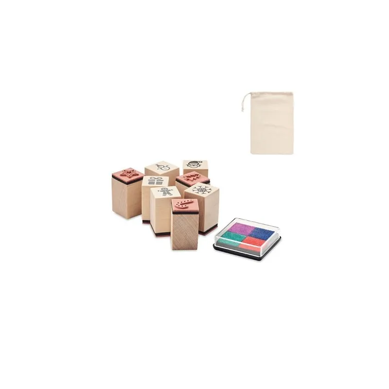 Set de 8 tampons en bois STAMPIE