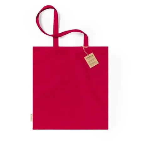 Sac Écologique Personnalisé de Shopping - Klimbou Matières : coton recyclé Couleurs : rouge objet promotionnel éco-responsable