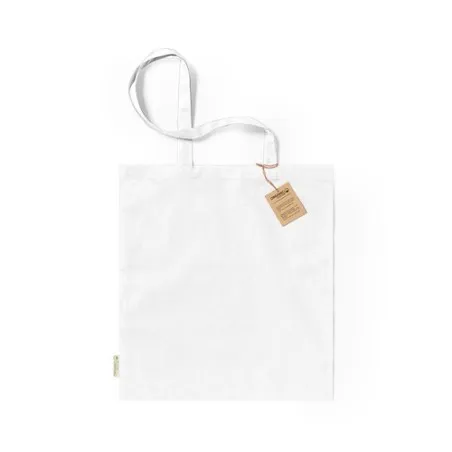 Sac Écologique Personnalisé de Shopping - Klimbou Matières : coton recyclé Couleurs : bleu clair goodies publicitaire durable