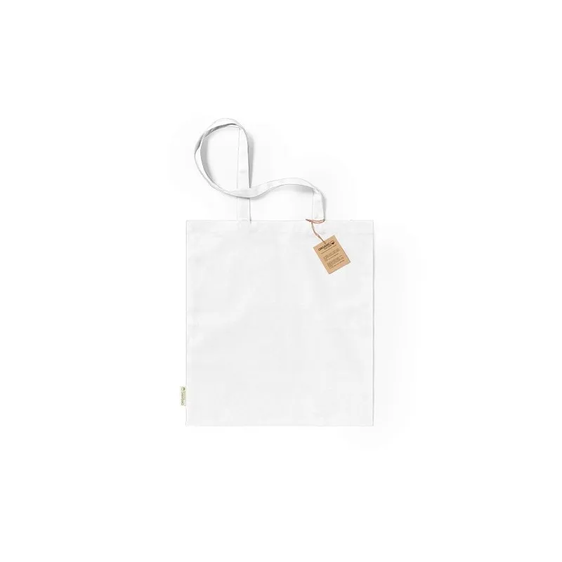 Sac Écologique Personnalisé de Shopping - Klimbou Matières : coton recyclé Couleurs : jaune personnalisable avec votre logo