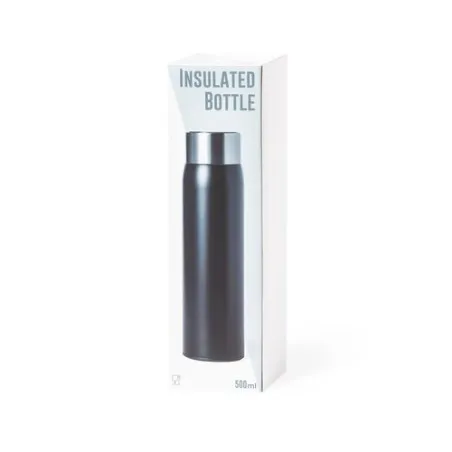 Bouteille Isotherme Personnalisée 500 ml Écologique Kenay Matières : polyester Couleurs : bleu clair cadeau collaborateur premiu