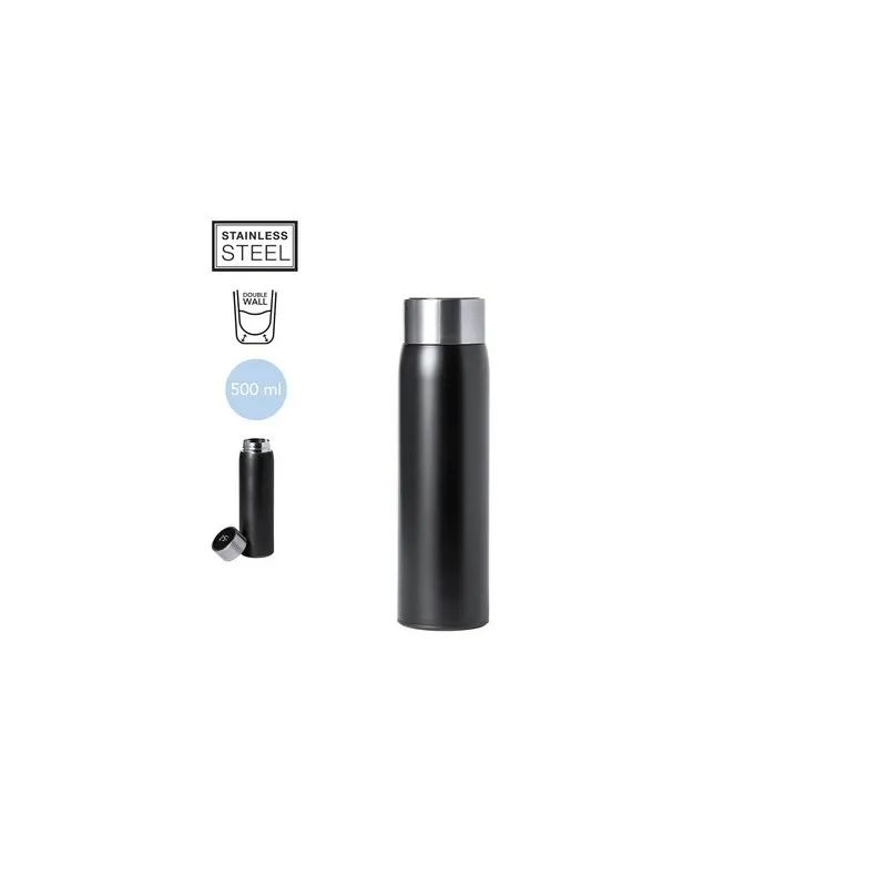 Bouteille Isotherme Personnalisée 500 ml Écologique Kenay Matières : acier inoxydable Couleurs : blanc cadeau entreprise pas che