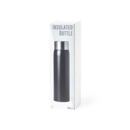 Bouteille Isotherme Personnalisée 500 ml Écologique Kenay Matières : acier inoxydable Couleurs : blanc goodies entreprise design