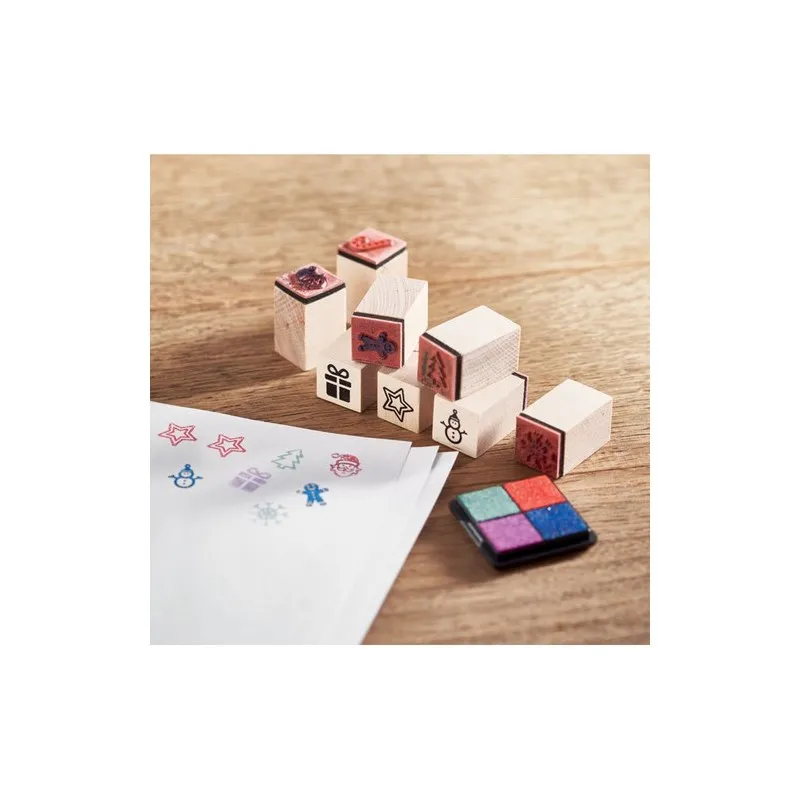 Set de 8 tampons en bois STAMPIE