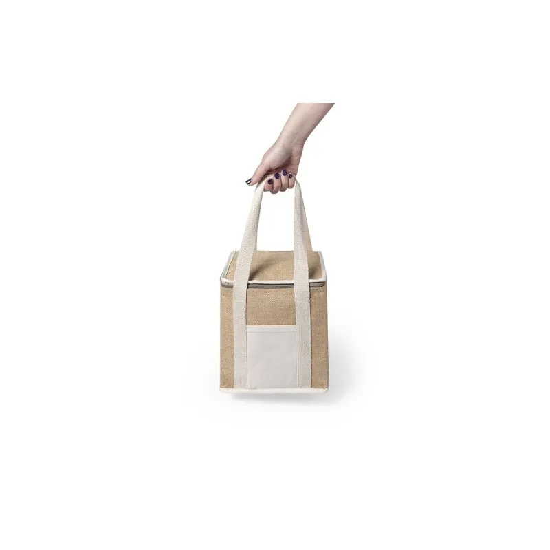 Sac isotherme écologique glacière personnalisée Ponix pas cher Matières : coton Taille textile : M Couleurs : vert bouteille imp