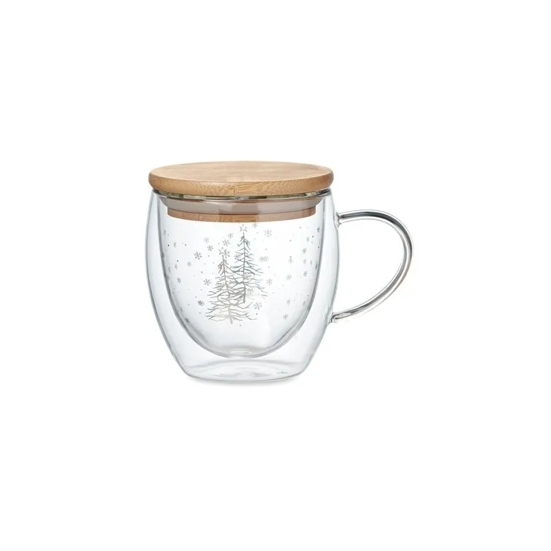 Tasse élégante en verre à double paroi personnalisée - SIAN Taille textile : XXL Couleurs : gris