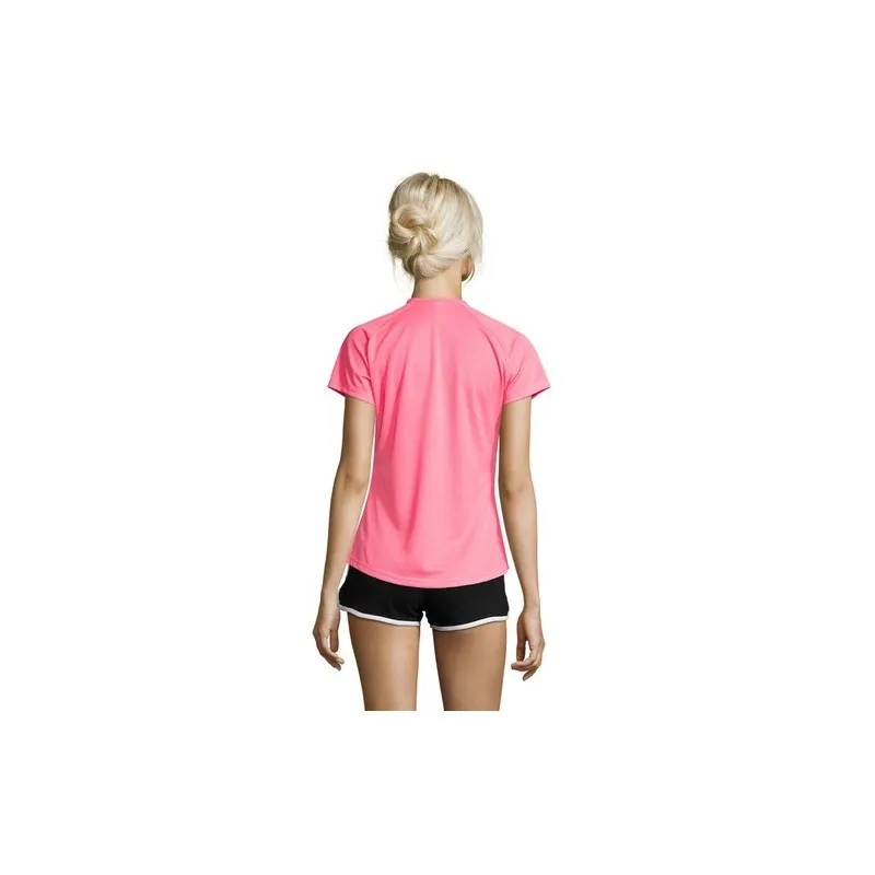 T-shirt Femme Personnalisé Sportif 140g - Sporty Women Couleurs : pois rouge cadeau client original