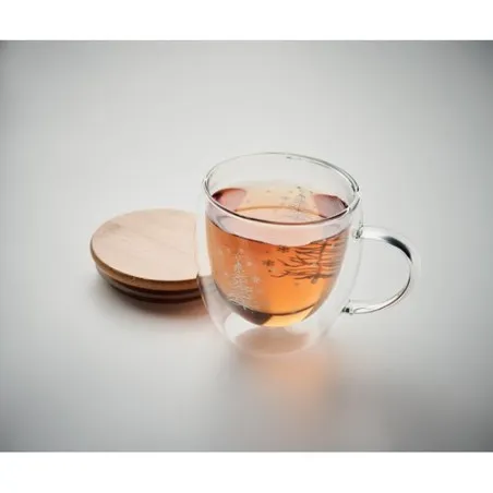 Tasse élégante en verre à double paroi personnalisée - SIAN Taille textile : XXL Couleurs : gris livraison express 24h 48h