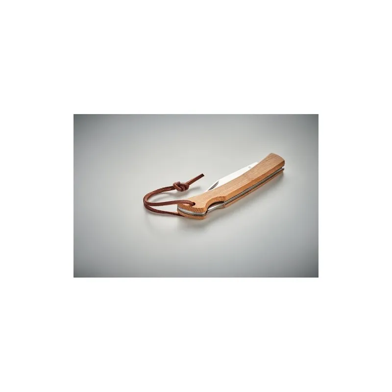 Couteau Pliable en Bambou MANSAN - Élégance Naturelle