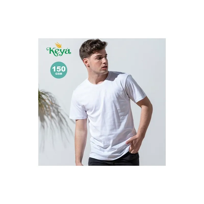 T-Shirt Blanc Personnalisé Adulte MC150 "keya" Matières : LDPE Couleurs : blanc accessoire événementiel unique