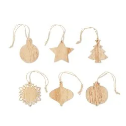 Décorations uniques en bois pour Noël - Cadeaux CHRISET Taille textile : XL Couleurs : noir