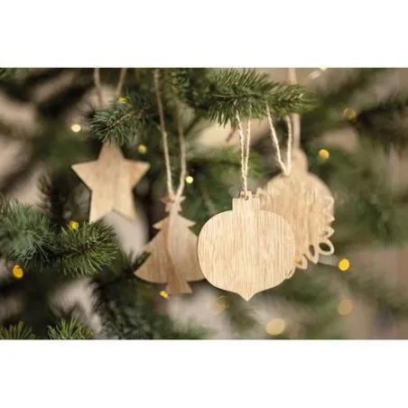 Décorations uniques en bois pour Noël - Cadeaux CHRISET Taille textile : XL Couleurs : noir marquage laser ultra précis