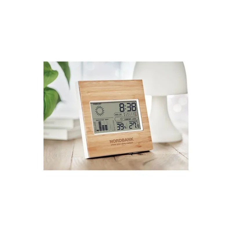 Station Météo en Bambou TURKU - Élégance et Précision