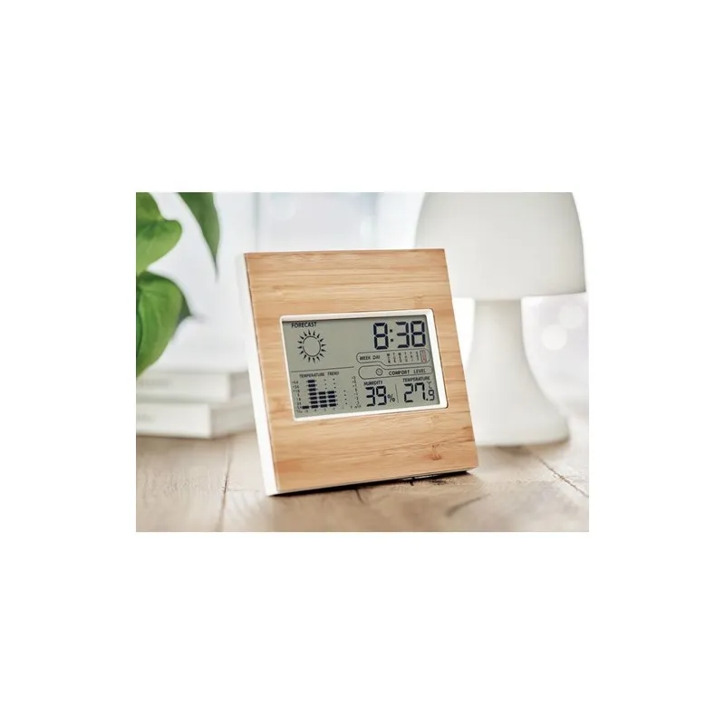 Station Météo en Bambou TURKU - Élégance et Précision