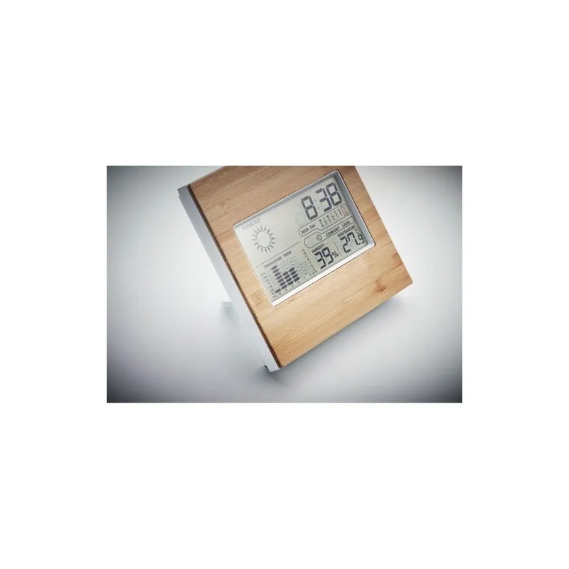 Station Météo en Bambou TURKU - Élégance et Précision