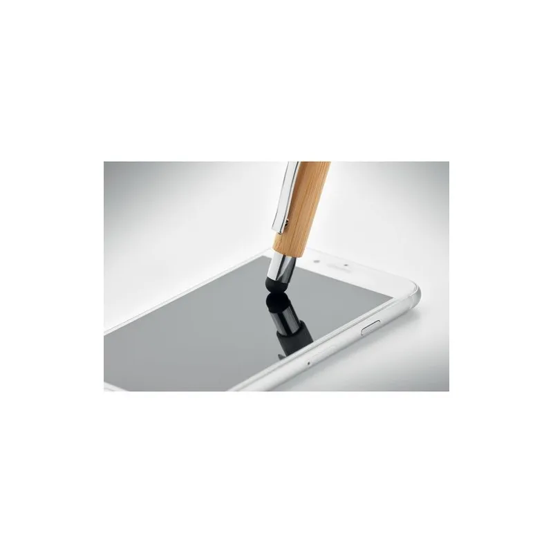 Stylo personnalisé en bambou BAYBA - Stylet écologique Matières : plastique Couleurs : vert impression haute définition