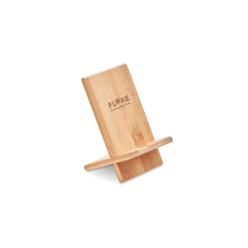 Support de téléphone écologique en bambou WHIPPY Matières : plastique Couleurs : transparent impression haute définition