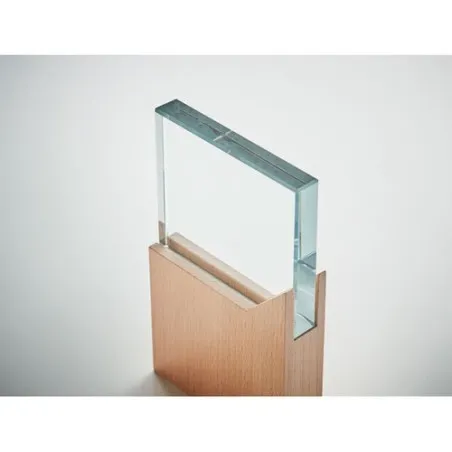 Plaque Trophée ZEAL en Cristal Personnalisé