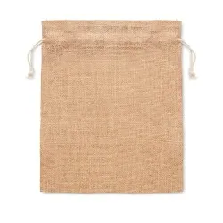 Petit Sac Cadeau en Jute - Écologique et Élégant 2