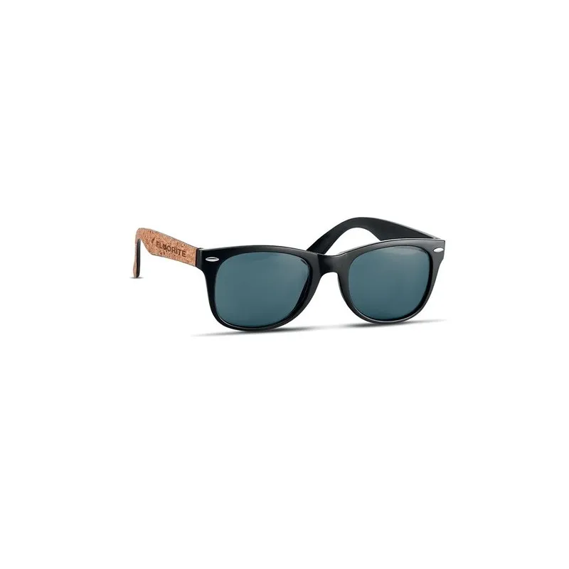 Lunettes de soleil Écologiques en liège Personnalisées PALOMA Matières : EVA Couleurs : noir cadeau entreprise pas cher
