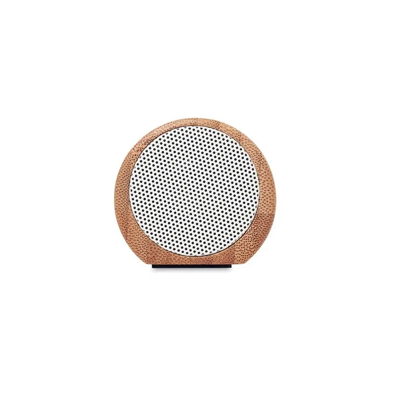 Haut-parleur Écologique Personnalisé en Bambou - SPEAKBOX Couleurs : rouge impression haute définition