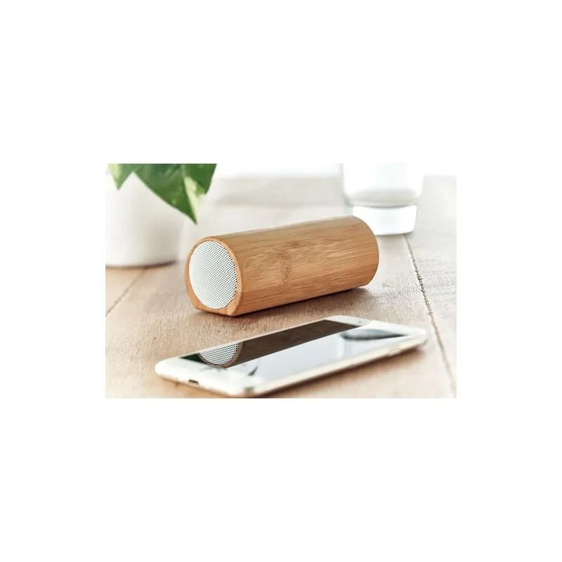 Haut-parleur Écologique Personnalisé en Bambou - SPEAKBOX Couleurs : rouge livraison express 24h 48h