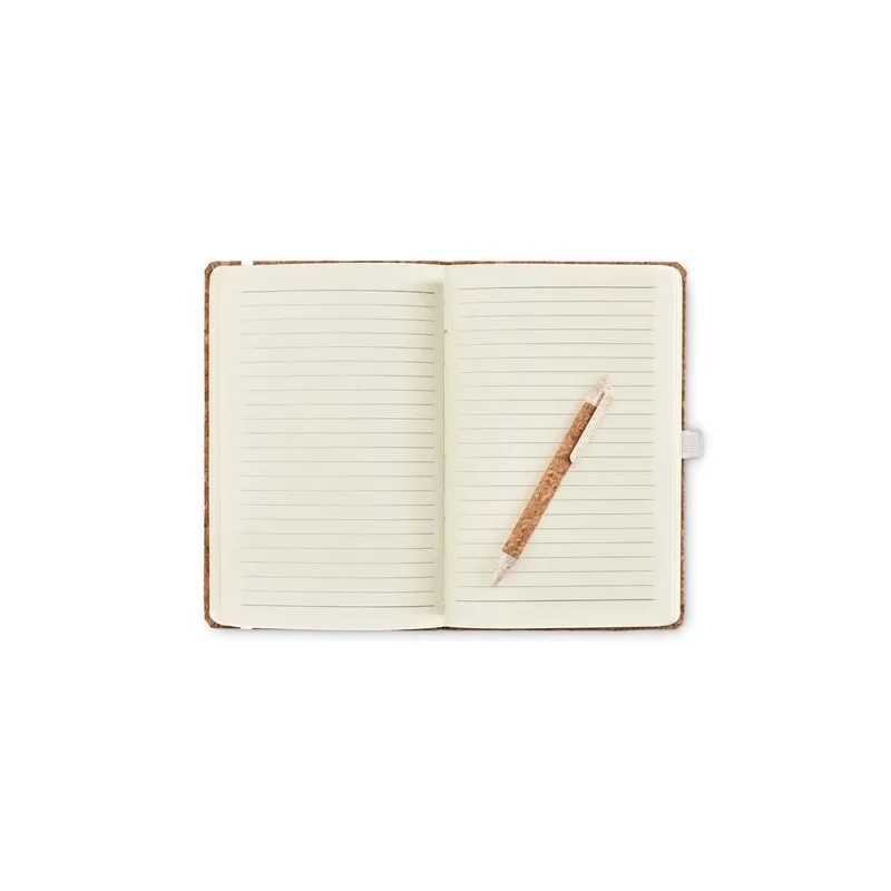 Carnet A5 et stylo en liège écologiques - SUBER SET Matières : polyester Couleurs : noir objet promotionnel éco-responsable