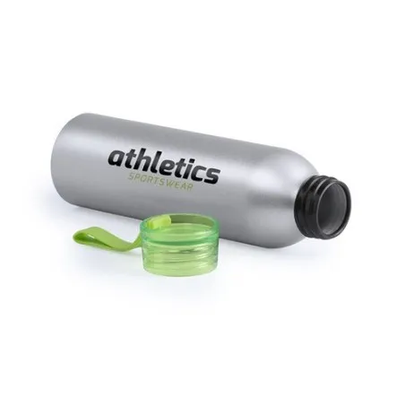 Gourde Publicitaire Écologique 650 ml Tukel Matières : bambou Couleurs : vert citron impression logo haute qualité