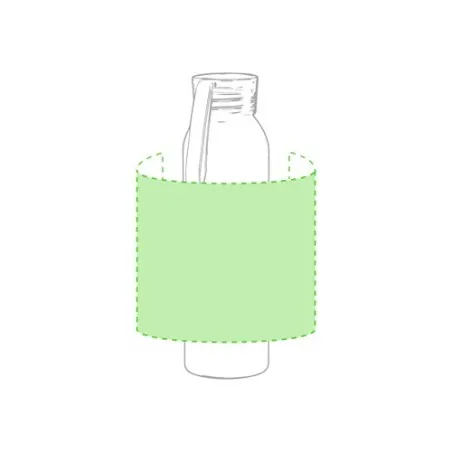 Gourde Publicitaire Écologique 650 ml Tukel Matières : bambou Couleurs : vert citron cadeau collaborateur premium