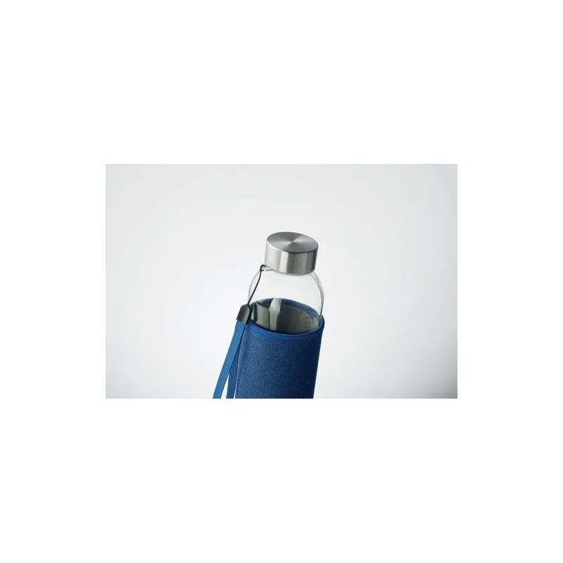 Bouteille et housse en denim personnalisées pour panier pique-nique 4 personnes, MIMBRE PLUS Matières : aluminium Couleurs : ver