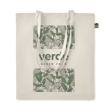 Sac shopping écologique en coton organique ZIMDE Matières : aluminium Couleurs : rouge cadeau entreprise pas cher