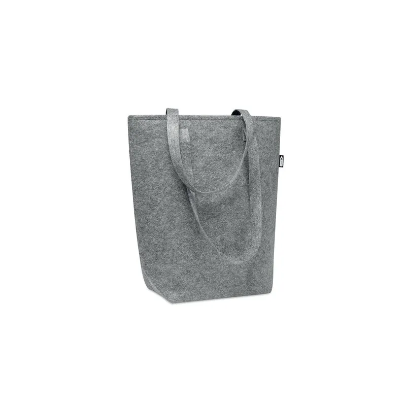 Sac shopping écologique en feutre RPET personnalisé - TASLO Couleurs : bleu marine Matières : polyester recyclé
