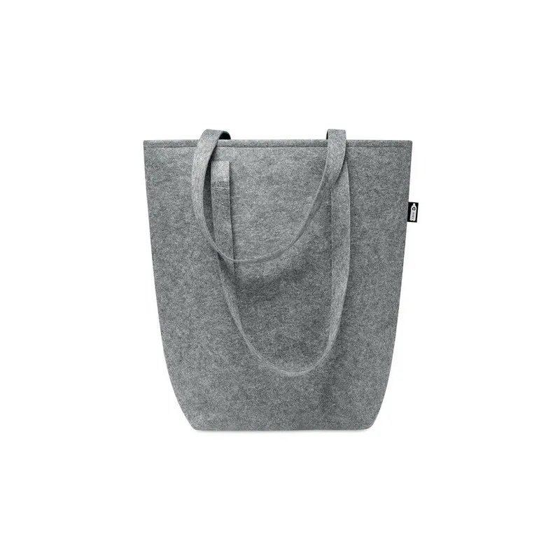 Sac shopping écologique en feutre RPET personnalisé - TASLO Couleurs : bleu marine Matières : polyester recyclé cadeau entrepris