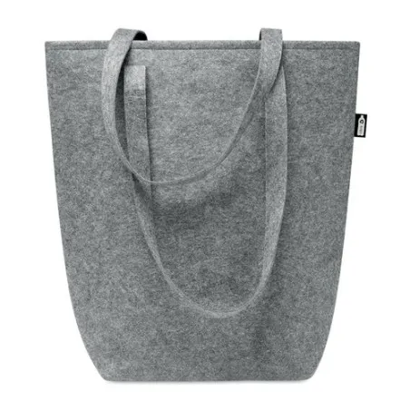 Sac shopping écologique en feutre RPET personnalisé - TASLO Couleurs : bleu marine Matières : polyester recyclé cadeau entrepris