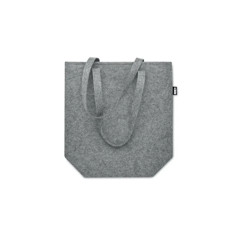 Sac shopping écologique en feutre RPET personnalisé - TASLO Couleurs : bleu marine Matières : polyester recyclé impression haute