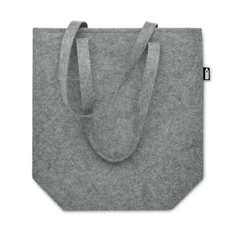 Sac shopping écologique en feutre RPET personnalisé - TASLO Couleurs : bleu marine Matières : polyester recyclé impression haute