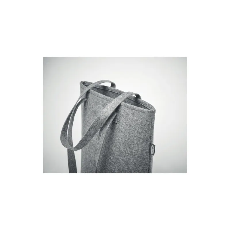 Sac shopping écologique en feutre RPET personnalisé - TASLO Couleurs : bleu marine Matières : polyester recyclé cadeau collabora