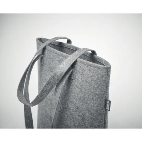Sac shopping écologique en feutre RPET personnalisé - TASLO Couleurs : bleu marine Matières : polyester recyclé cadeau collabora