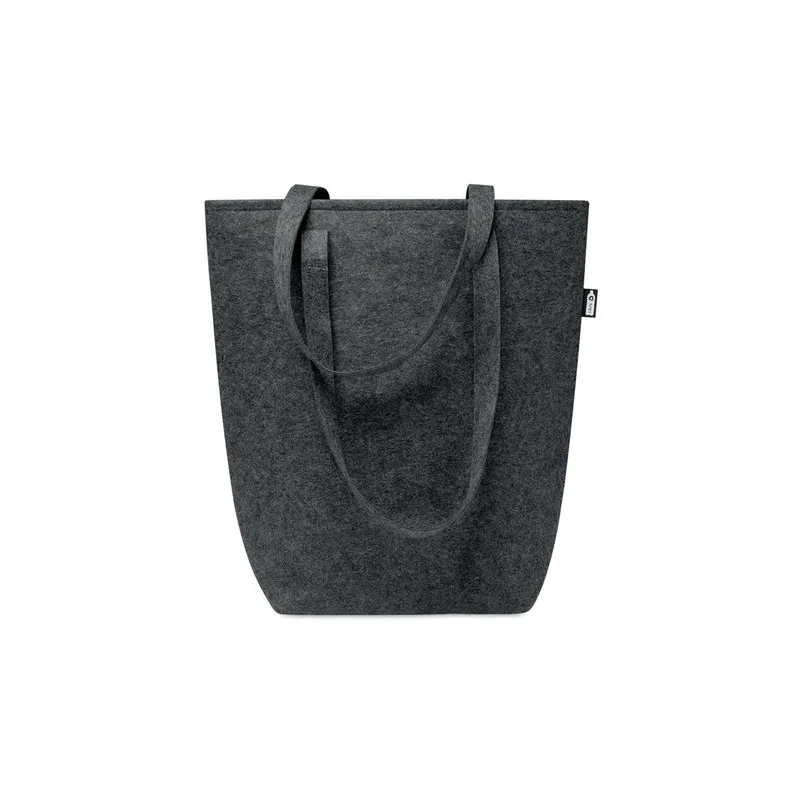 Sac shopping écologique en feutre RPET personnalisé - TASLO Couleurs : noir Matières : polyester recyclé goodies publicitaire év