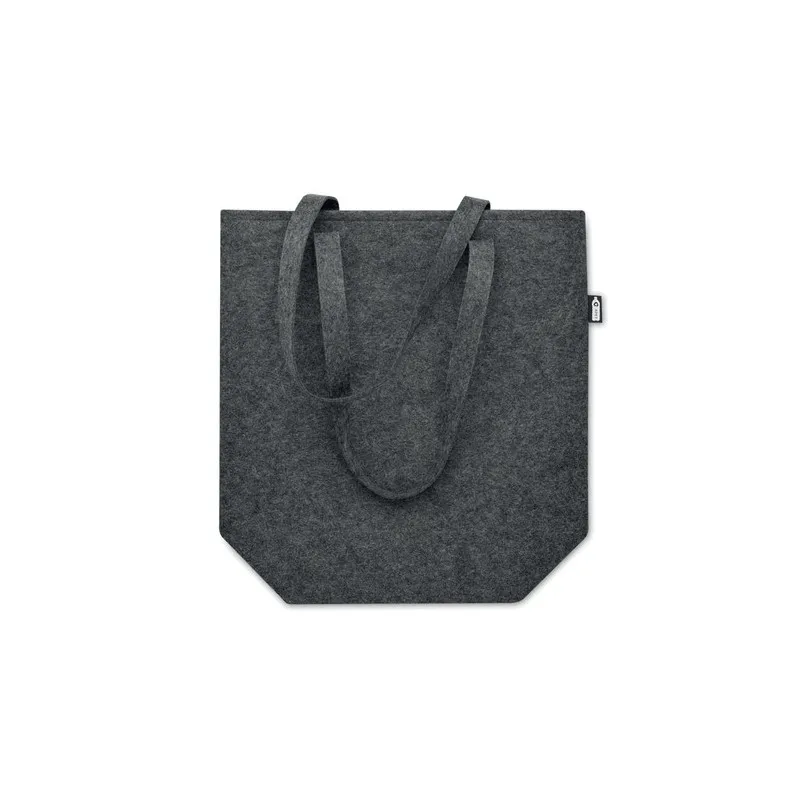 Sac shopping écologique en feutre RPET personnalisé - TASLO Couleurs : noir Matières : polyester recyclé marquage laser ultra pr