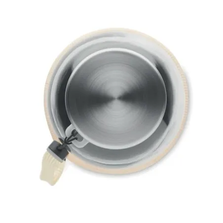 Bouteille écologique de 500 ml avec housse en jute - UTAH TOUCH Matières : bambou personnalisable avec votre logo