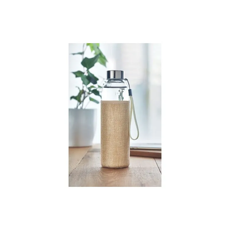 Bouteille écologique de 500 ml avec housse en jute - UTAH TOUCH Matières : bambou impression haute définition