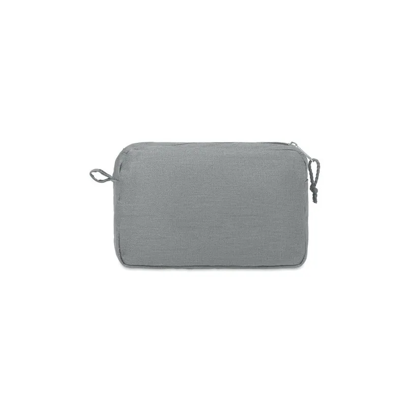 Trousse de toilette écologique en chanvre | NAIMA COSMETIC Couleurs : noir objet promotionnel éco-responsable