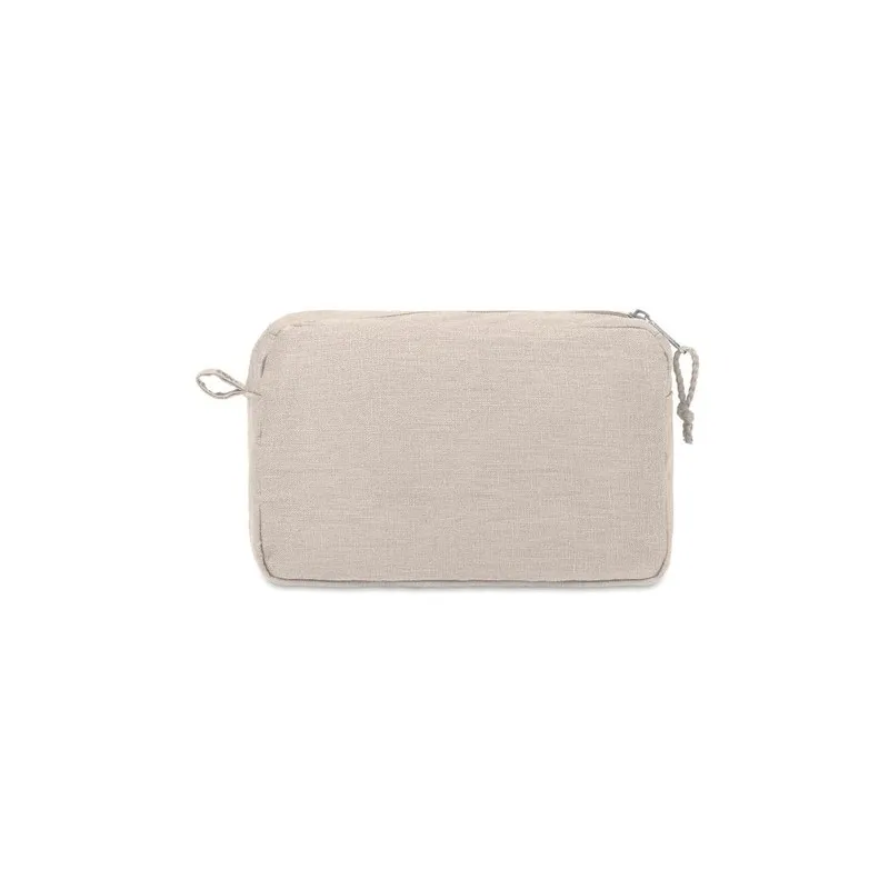 Trousse de toilette écologique en chanvre | NAIMA COSMETIC Matières : bambou Couleurs : naturel marquage laser ultra précis
