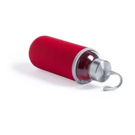 Gourde Personnalisée Écologique pour le Sport - Dokath Matières : liège Couleurs : rouge impression logo haute qualité