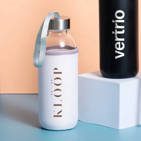 Gourde Personnalisée Écologique pour le Sport - Dokath Matières : acier inoxydable Couleurs : gris cadeau collaborateur premium