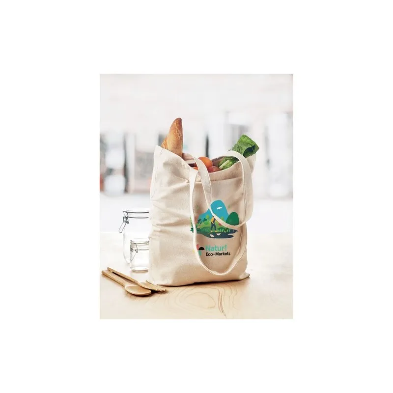 Sac shopping écologique en toile personnalisé | RASSA Matières : coton Taille textile : M Couleurs : orange goodies publicitaire