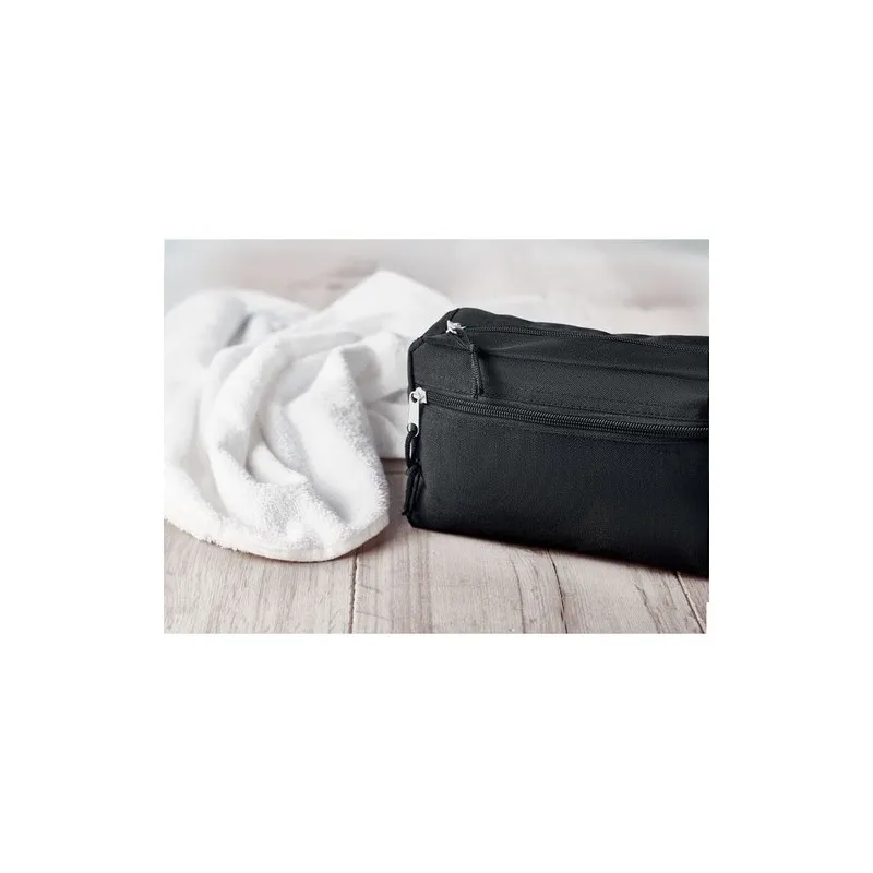 Trousse de toilette écologique en RPET personnalisée | BETTER & SMART Matières : coton Taille textile : M Couleurs : jaune goodi