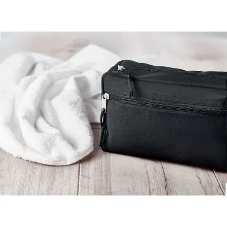Trousse de toilette écologique en RPET personnalisée | BETTER & SMART Matières : coton Taille textile : M Couleurs : jaune goodi