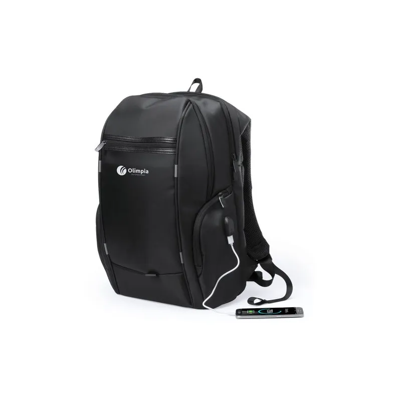 Sac à Dos Personnalisé pour Professionnels Pas Cher Zircan Matières : nylon Couleurs : blanc objet publicitaire robuste